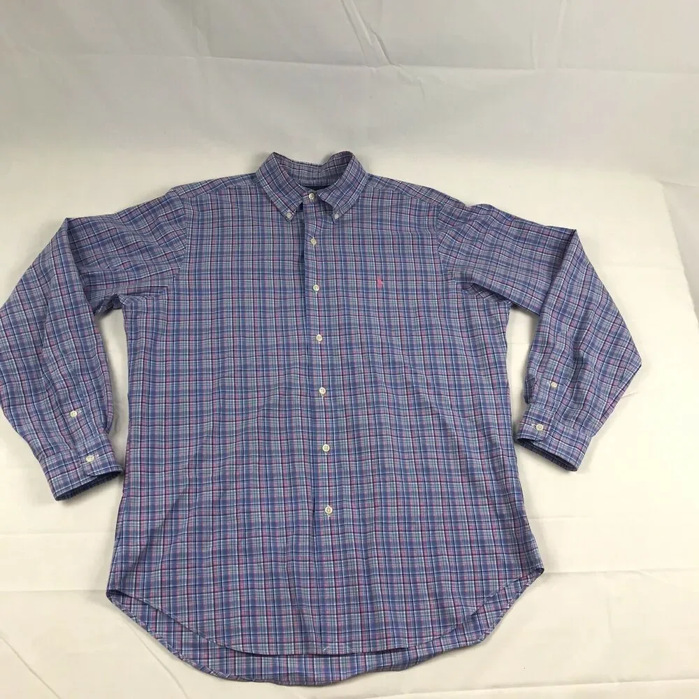 Vintage POLO RALPH LAUREN‎ Mens Long Sleeve Cotton Classic , Size Med